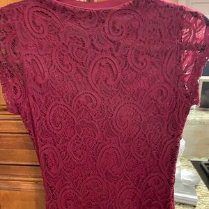 Maroon lace Windsor dress